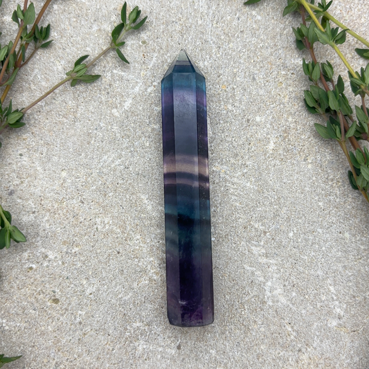 Rainbow Fluorite Tower Crystal