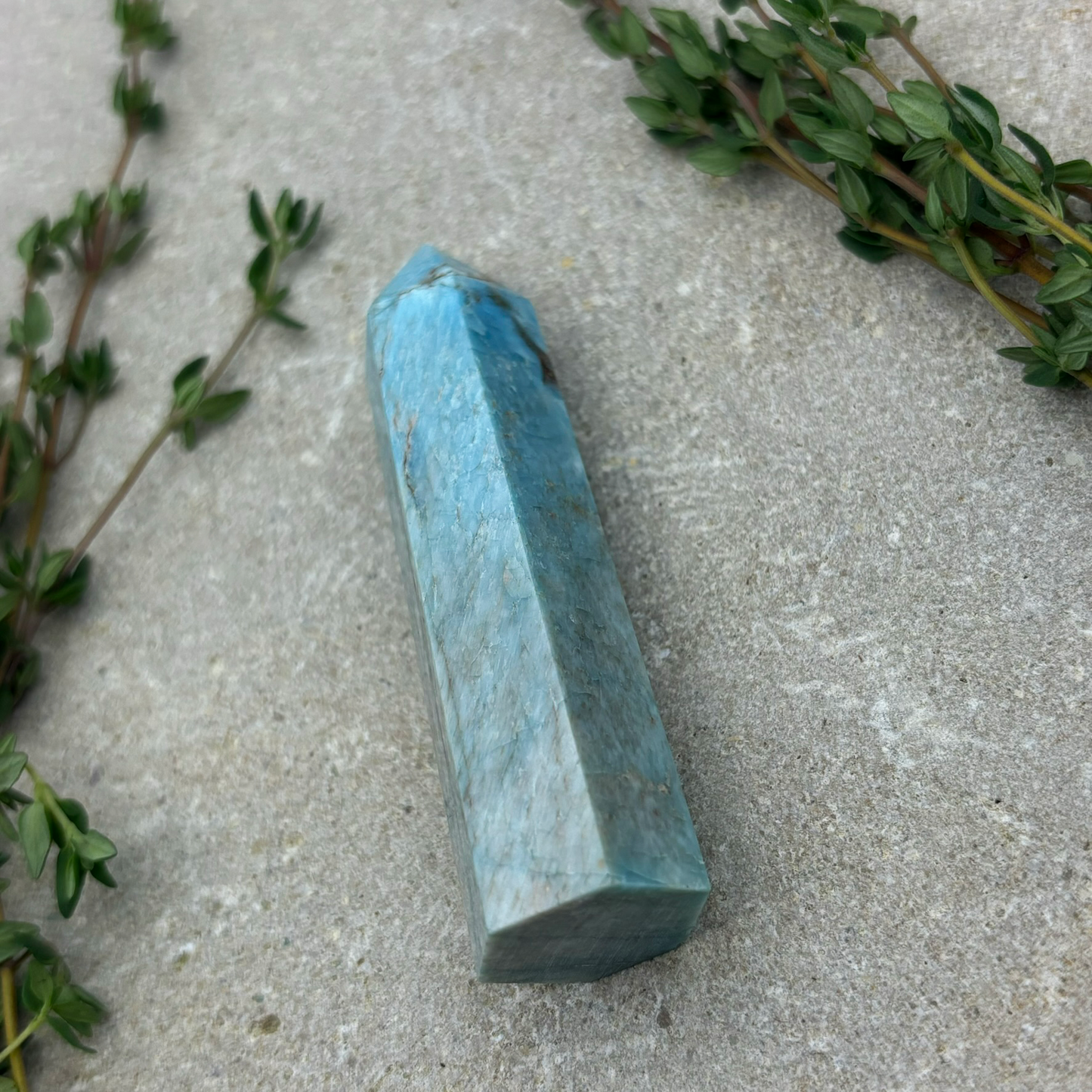 Light Blue Apatite Tower Crystal