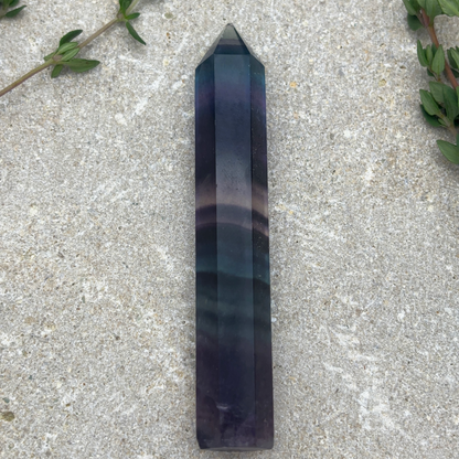 Rainbow Fluorite Tower Crystal