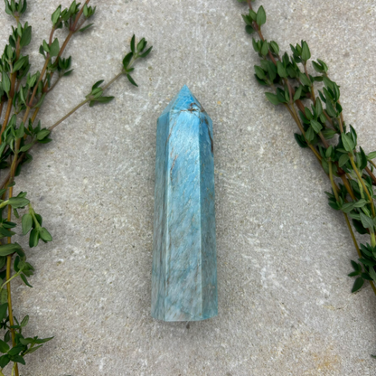 Light Blue Apatite Tower Crystal